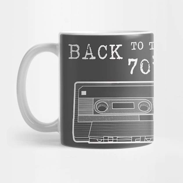 BACK TO THE 70s /white lineart version Cassette Tape Vintage Music by leepianti